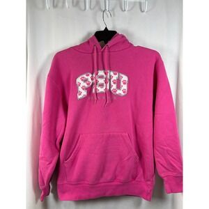 JanSport Penn State PSU Pink Paw Print Graphic Pullover Hoodie Womens Large